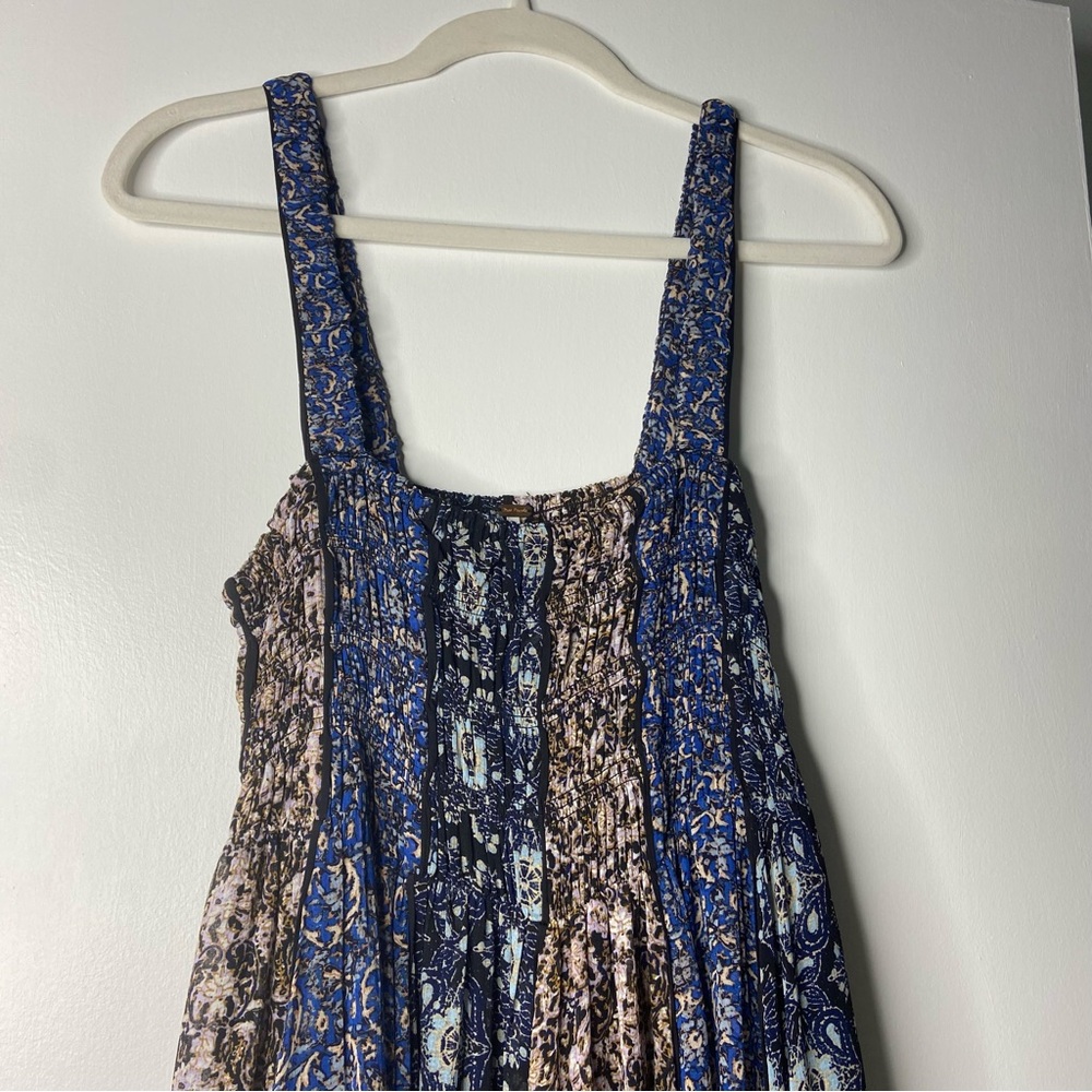 FREE PEOPLE Come Together Maxi Dress Black Blue Medium - Picture 5 of 8